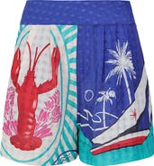Agua Bendita Lia Alina Cotton Cover-Up Shorts