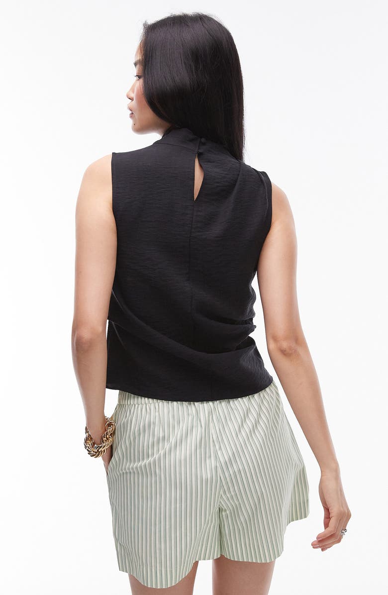 Topshop Funnel Neck Sleeveless Top, Alternate, color,