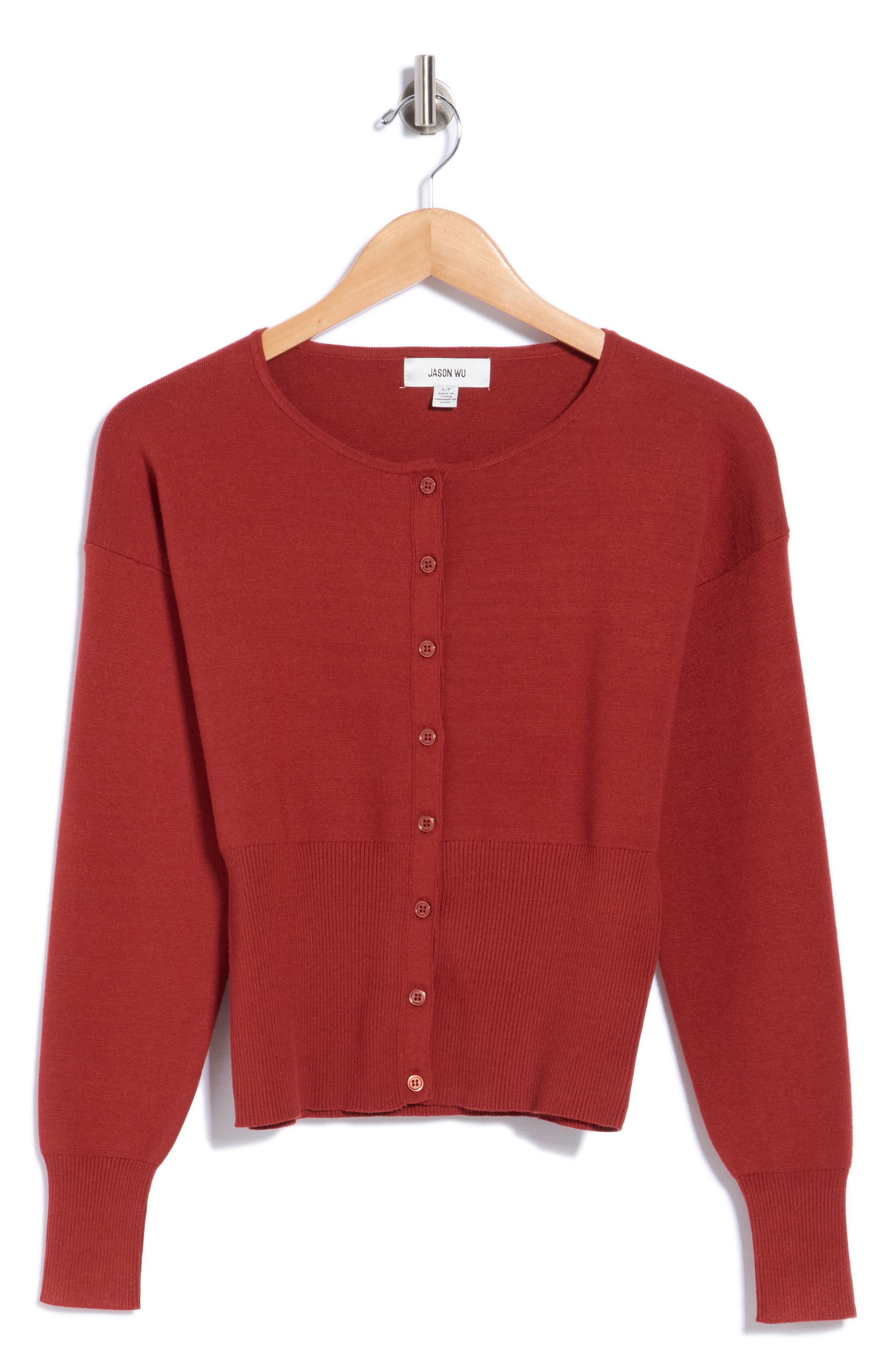 Crewneck Button Front Cardigan