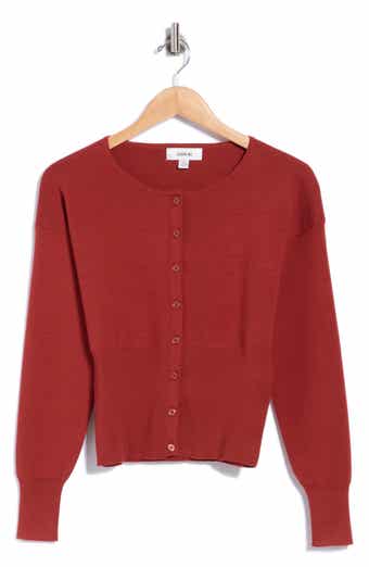 Crewneck Button Front Cardigan