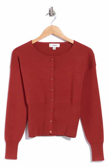 Crewneck Button Front Cardigan