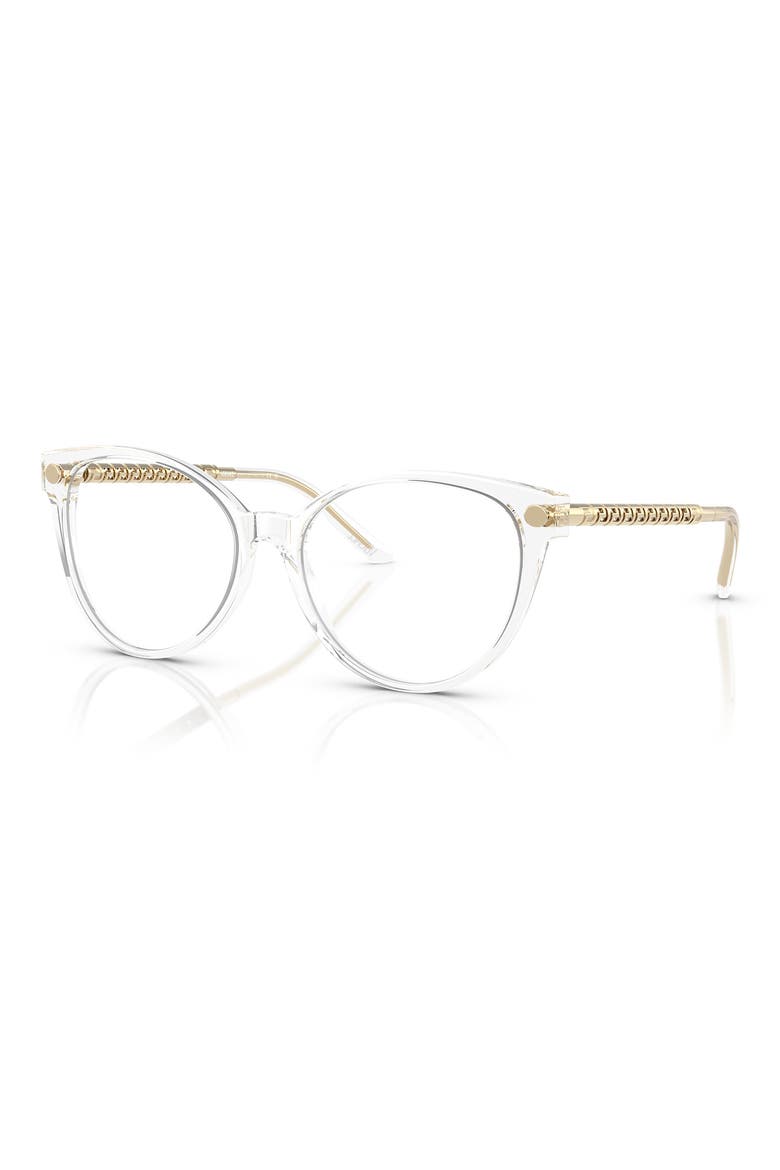 54mm Cat Eye Optical Glasses, Alternate, color, CRYSTAL