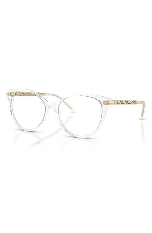 Versace 52mm Cat Eye Optical Glasses In Crystal