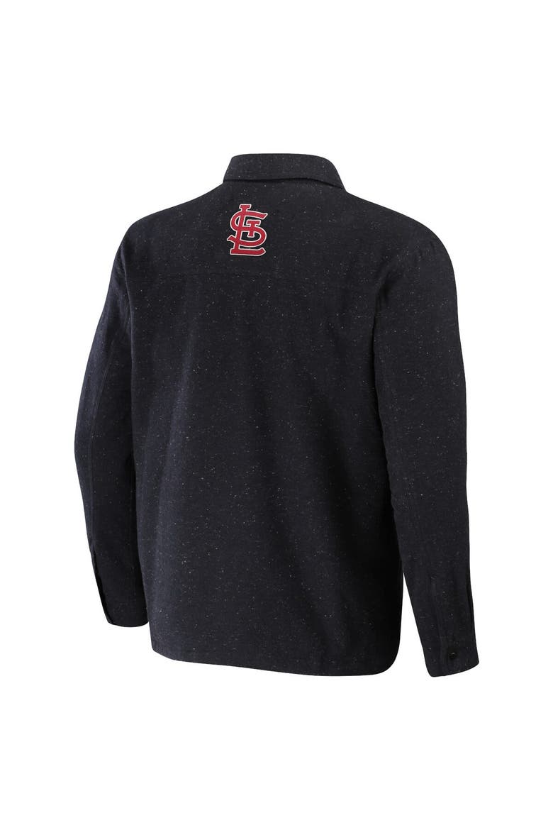 Men's Darius Rucker Collection by Fanatics Black St. Louis Cardinals Ringstop Full-Snap Shacket, Alternate, color, Charcoal