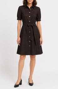 Nanette Lepore Denim Short Sleeve Shirtdress