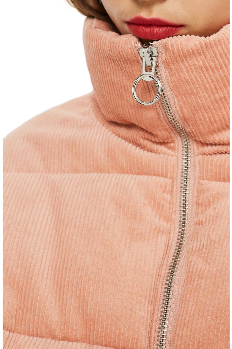 Corduroy Puffer Jacket, Alternate, color, PINK