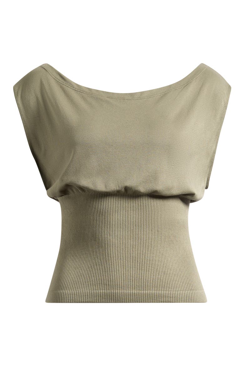 Off the Shoulder Seamless Top, Main, color, KHAKI