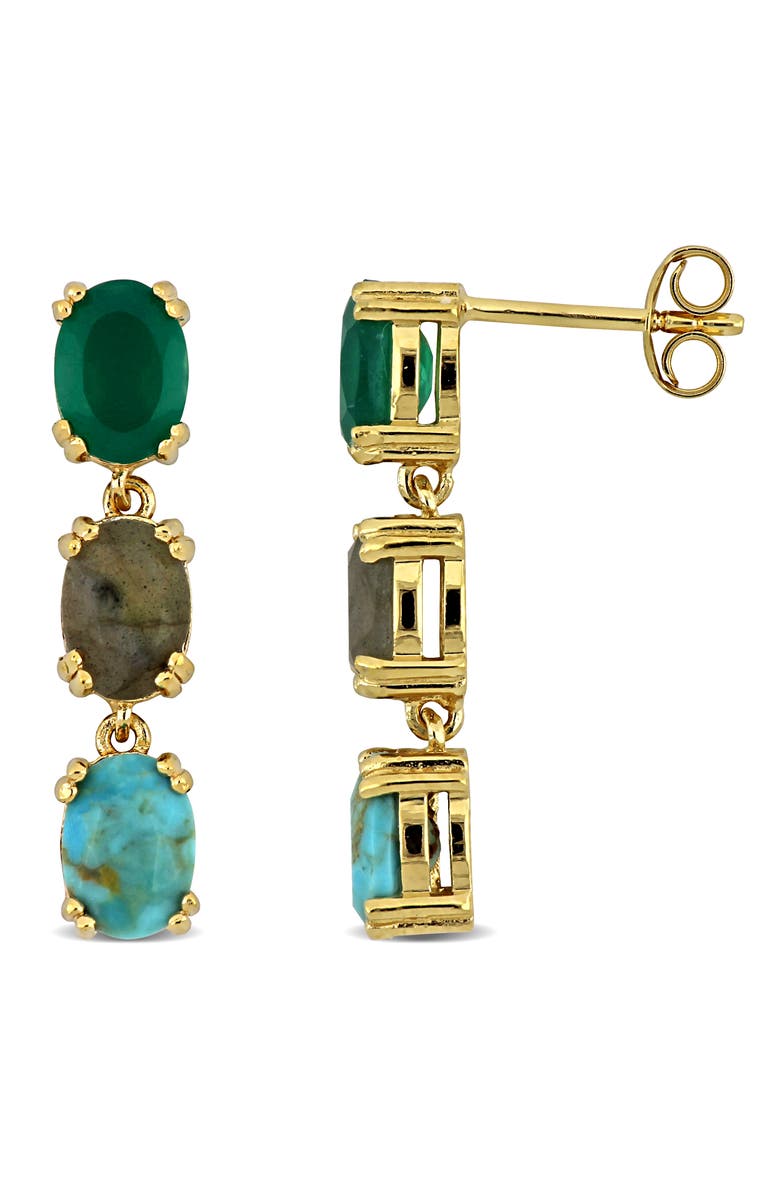 Julianna B. Multi-Gemstone Three-Stone Drop Earrings, Main, color,