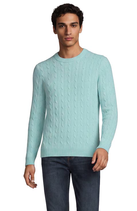 Long Sleeve Cashtouch Cable Crewneck Sweater