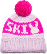 Lele Sadoughi The Ski Bunny Merino Wool Beanie with Yarn Pompom