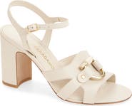 FERRAGAMO Lumya Gancio Ankle Strap Block Heel Sandal