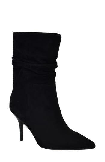 Calvin Klein Cerine Slouch Pointed Toe Bootie In Black