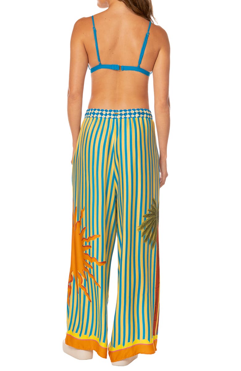 Maaji Tropic Camouflage Ophelia Cover-Up Pants, Alternate, color, Open Blue
