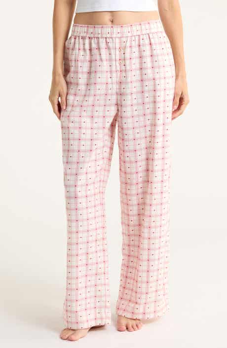 Print Flannel Boxer Pajama Pants