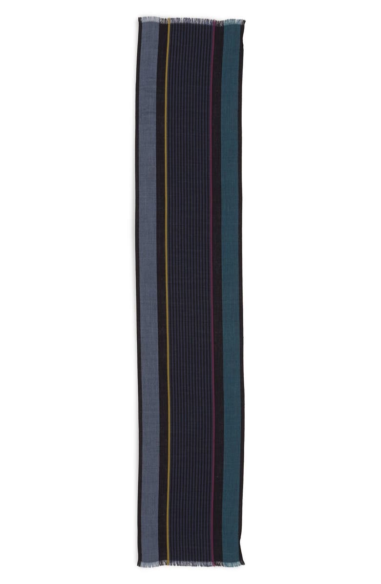 Paul Smith Stripe Wool Blend Scarf, Alternate, color, 