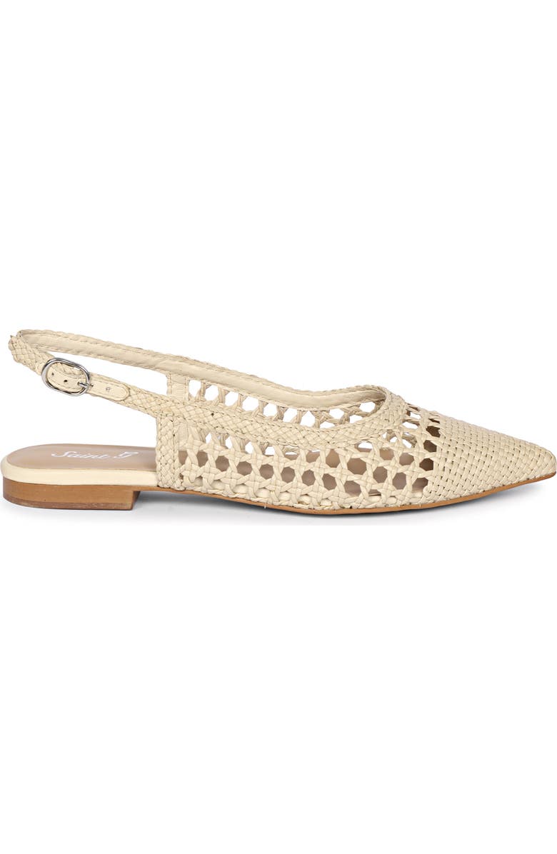 SAINT G Chayya Woven Slingback Flat, Alternate, color, Ivory