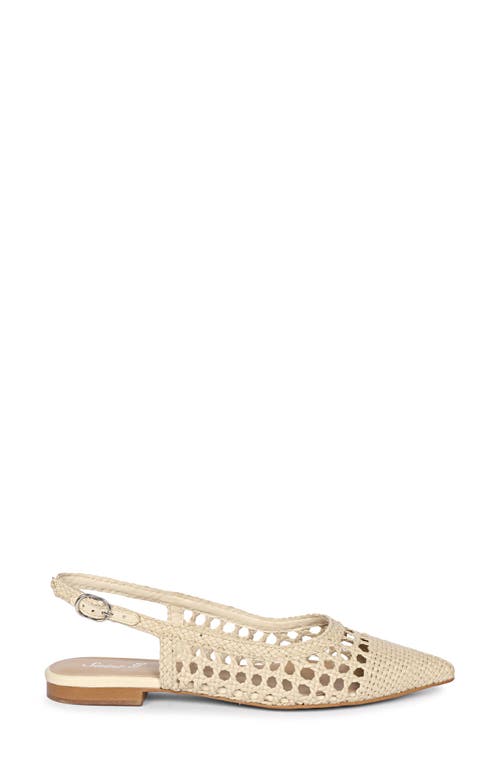 Saint G Chayya Woven Slingback Flat In Ivory