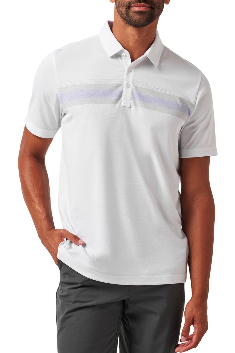 Day Pass Chest Stripe Polo, Main, color, WHITE
