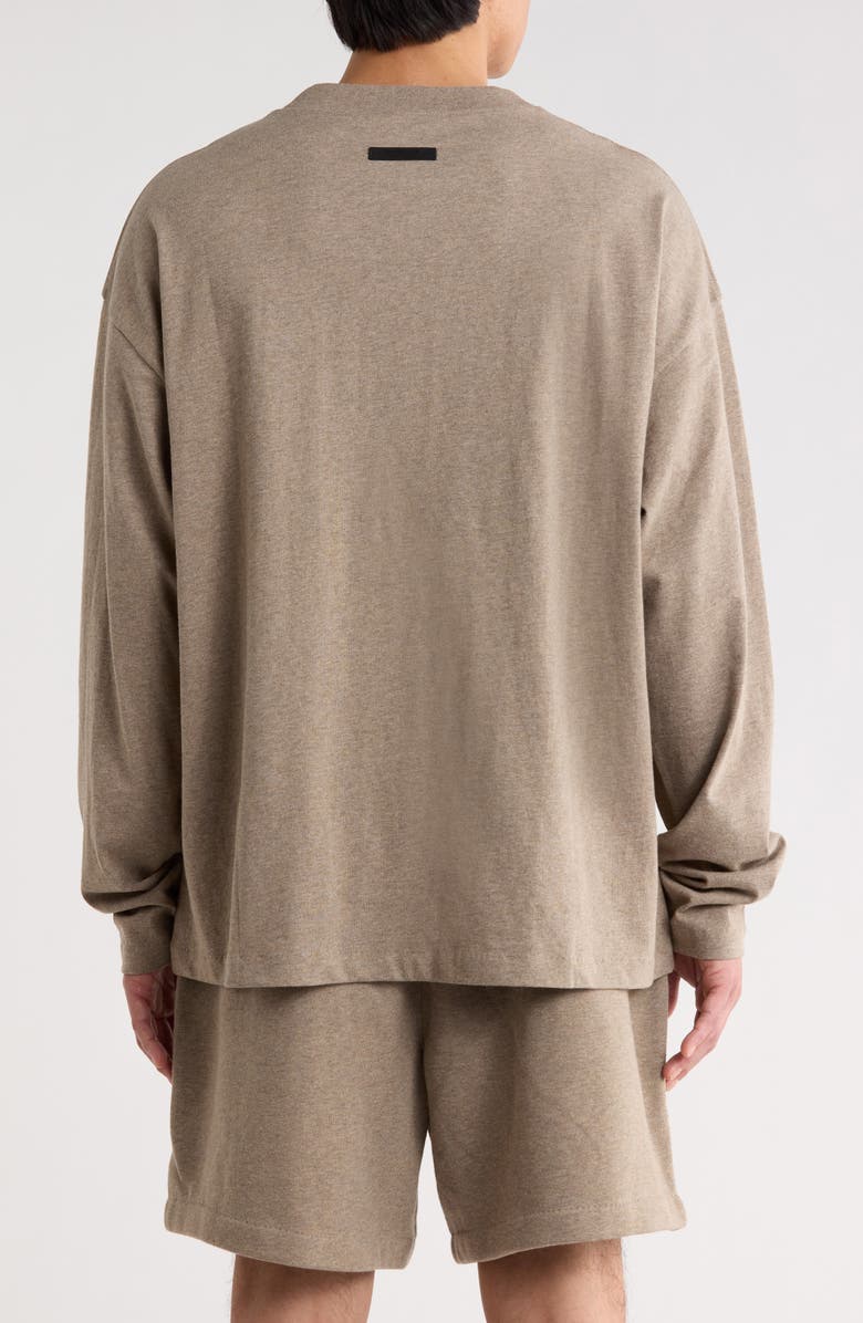 Fear of God Essentials Classic Fit Long Sleeve Cotton Logo T-Shirt, Alternate, color, Homestead Heather