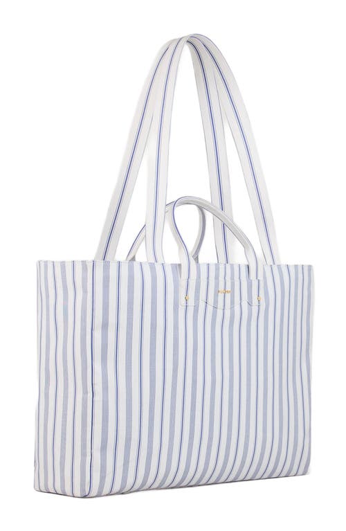 Sandro Striped Canvas Tote Bag
