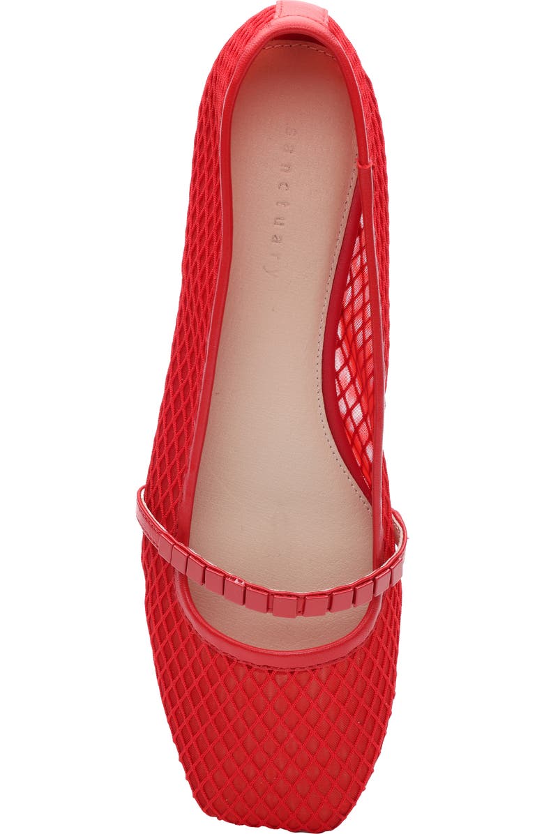 Sanctuary Chic Mary Jane Flat, Alternate, color, Coral Red