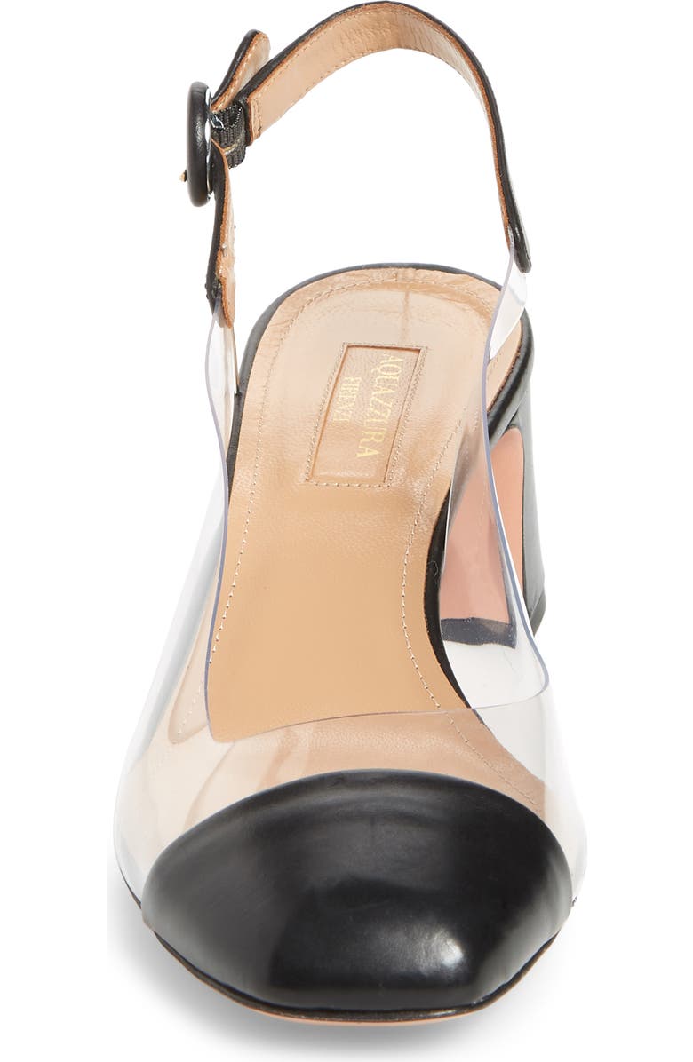 Aquazzura Optic Clear Slingback Pump, Alternate, color,