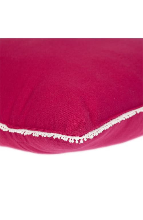 Parkland Collection Crochet Dot Throw Pillow In Pink