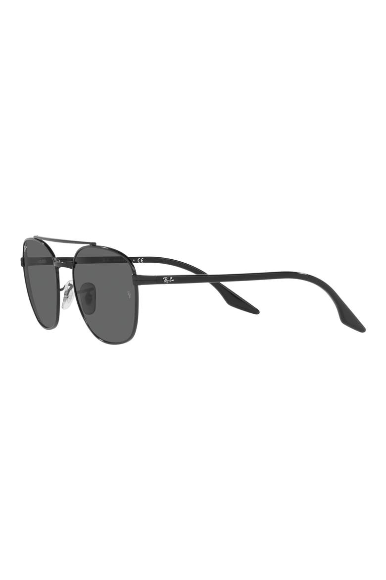 55mm Square Sunglasses, Alternate, color, BLACK