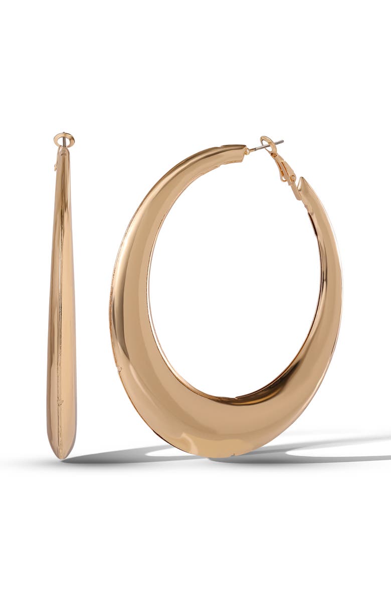 Jessica Simpson Bold Crescent Hoop Earrings, Alternate, color, 