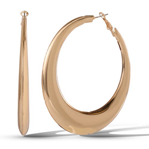 Jessica Simpson Bold Crescent Hoop Earrings In Gold