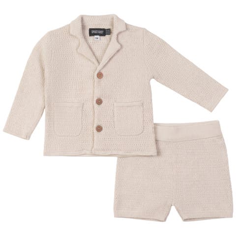 Textured Knit Blazer and Shorts Set (Toddler & Little Kid)