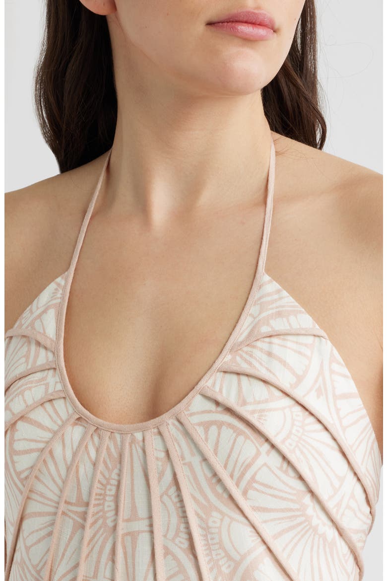 The Novia Halter Maxi Dress, Alternate, color, CAMEO ROSE