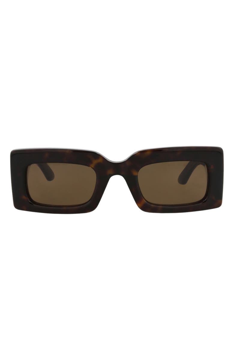 McQueen 50mm Rectangular Sunglasses, Main, color, Havana Havana Brown