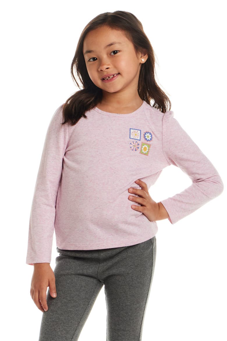 Kids' Graphic Print Long Sleeve Top, Alternate, color, PINK
