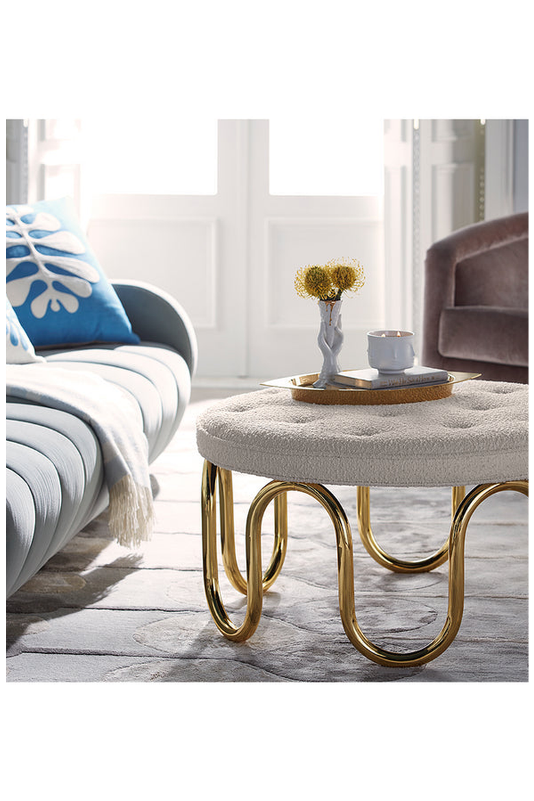 Gilded I-Scream Vase, Alternate, color, White / Gold