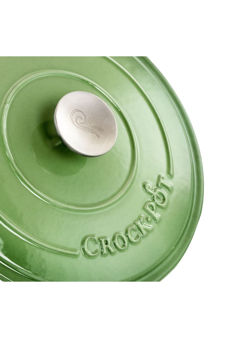 Artisan 2 Piece 5 Quarts Enameled Cast Iron Dutch Oven, Alternate, color, Pistachio Green