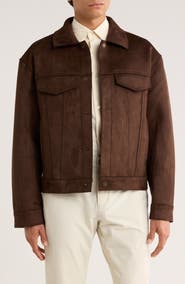 JASON WU Faux Suede Trucker Jacket