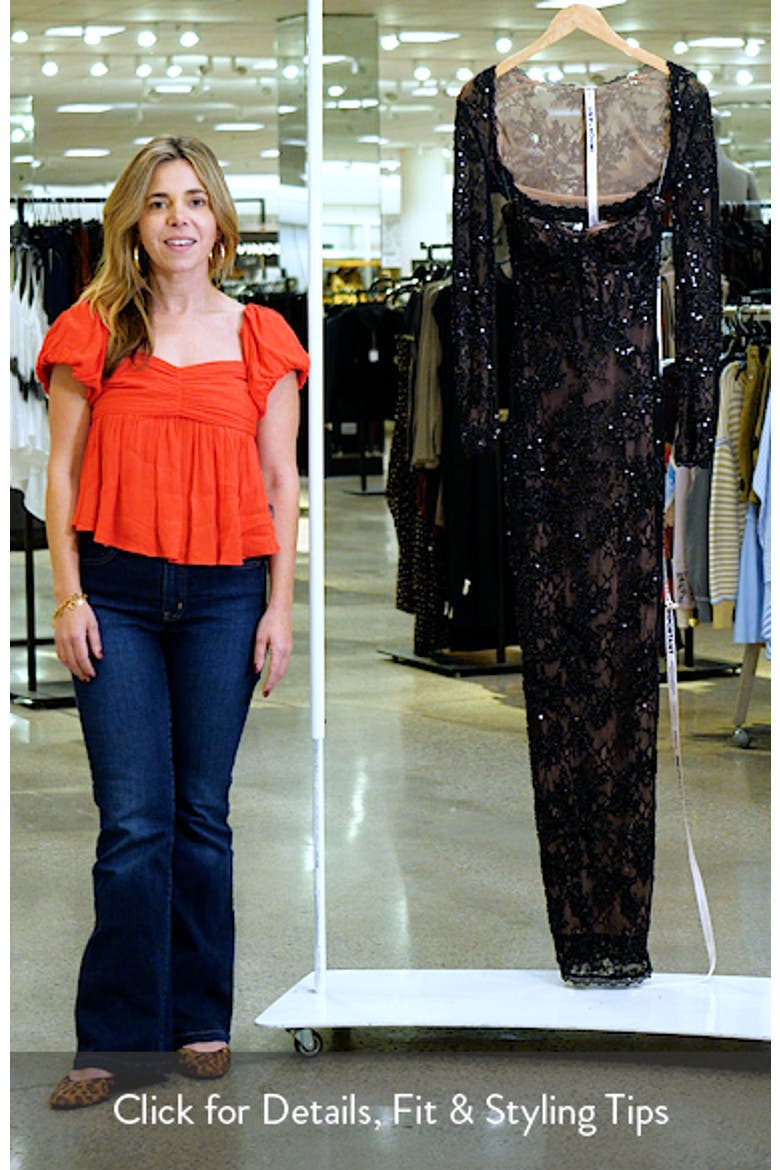 Lucelle Embellished Lace Maxi Dress video