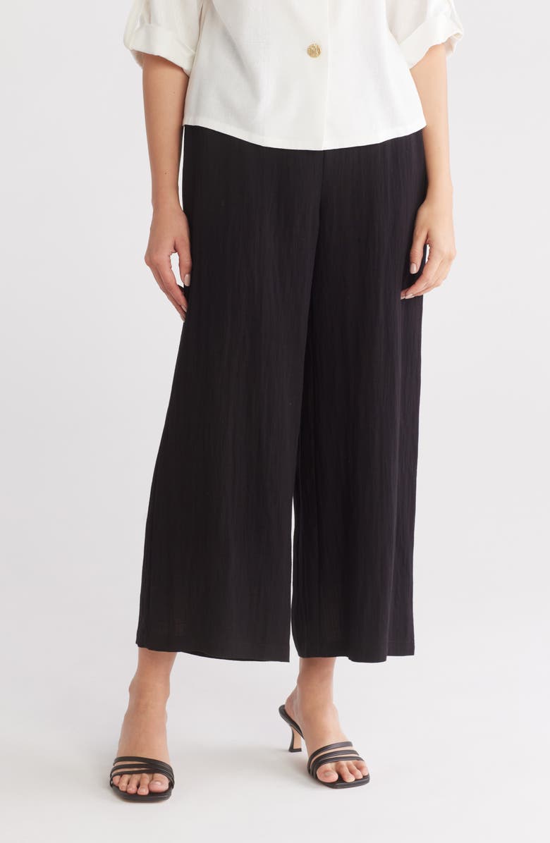 Gemma + Jane Solid Wide Leg Pull-On Pants, Main, color, 