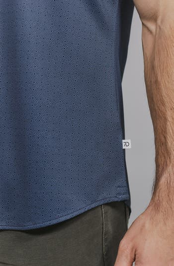 Ludlow Geo Print Short Sleeve Stretch Button-Up Shirt