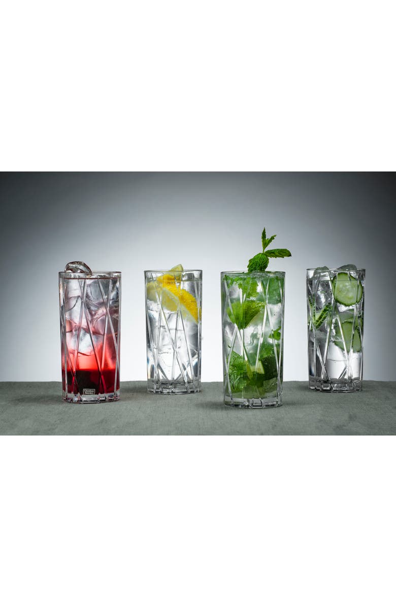 Orrefors City Set of 4 Crystal Highball Glasses, Alternate, color, Clear