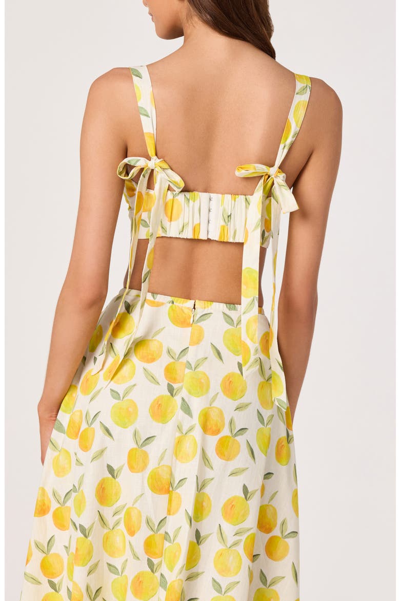 Myria Lemon Print Crop Top, Alternate, color, LEMON PRINT
