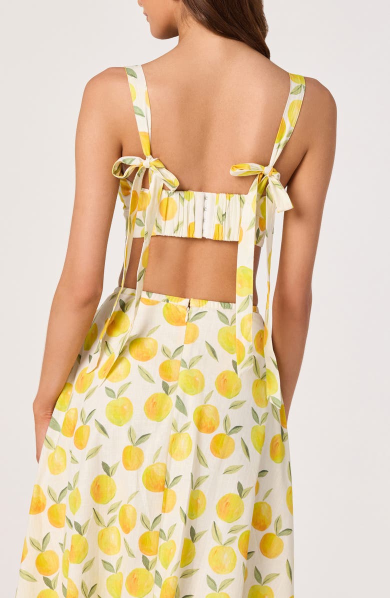 ASTR the Label Myria Lemon Print Crop Top, Alternate, color, Lemon Print