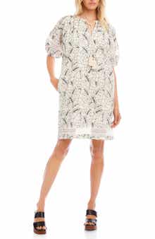 Floral Embroidered Tassel Cotton Dress