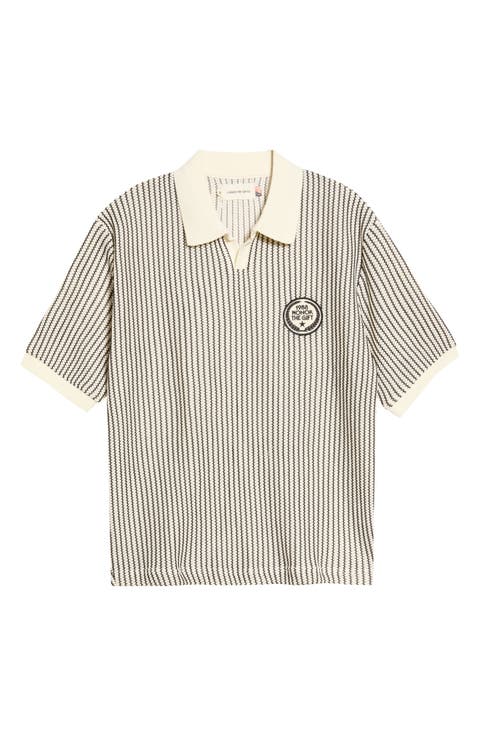 Stripe Knit Polo