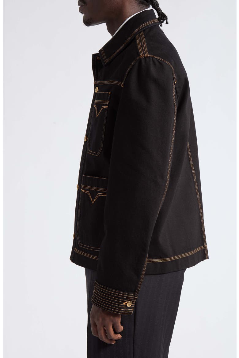 Denim Jacket, Alternate, color, BLACK