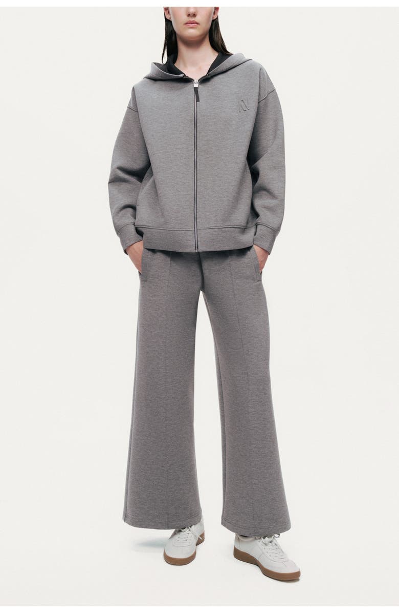 Nocturne Relaxed Wide-Leg Track Pants, Alternate, color, Grey