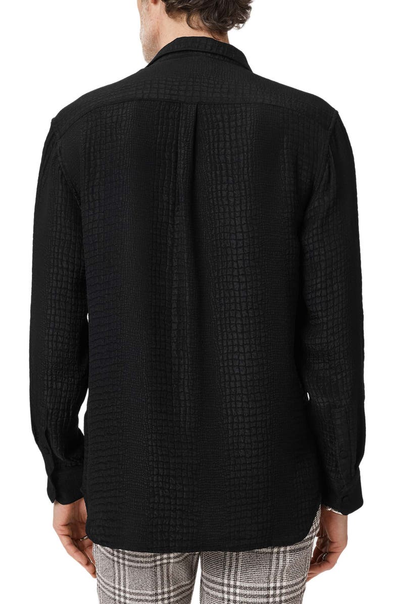 John Varvatos Vito Silk Jacquard Button-Up Shirt, Alternate, color, 