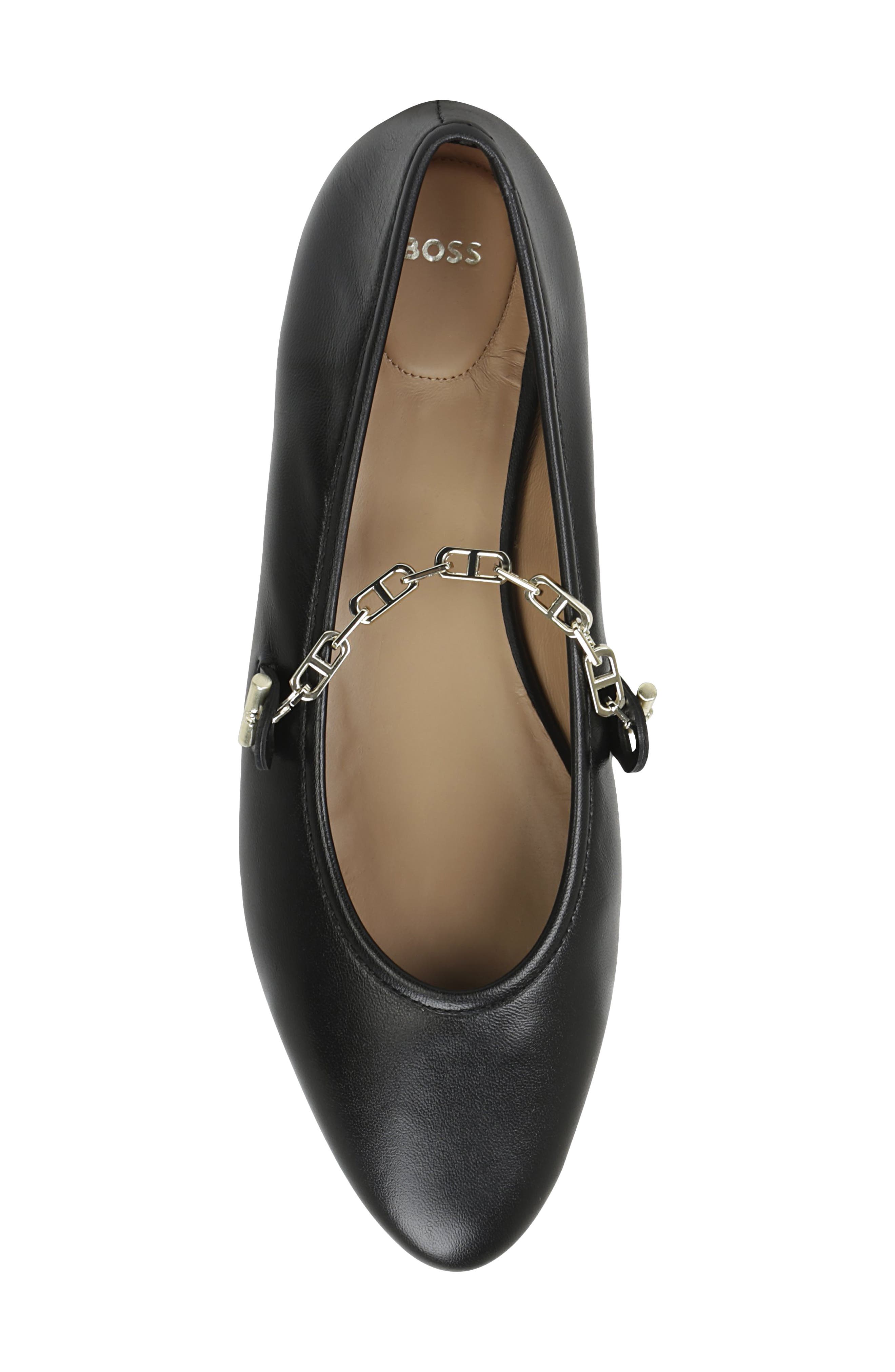 Diana Chain Mary Jane Ballet Flat, Alternate, color, BLACK
