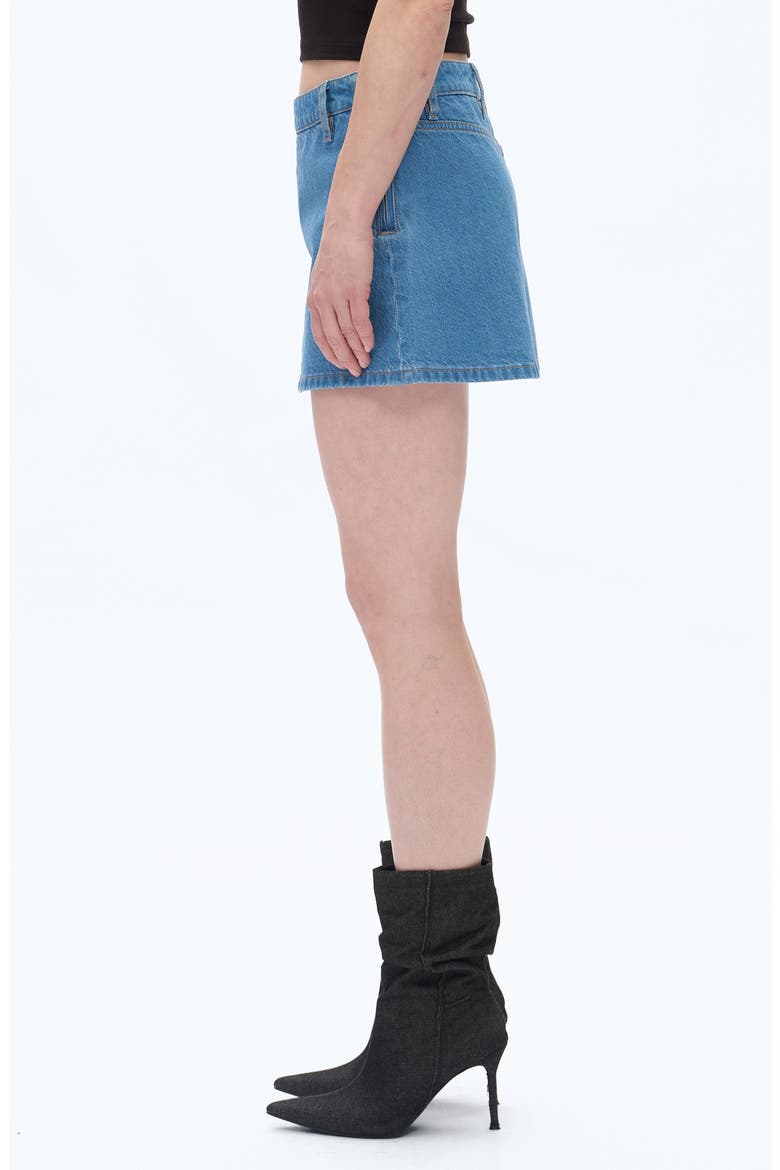 Denim Miniskirt, Alternate, color, MEDIUM BLUE